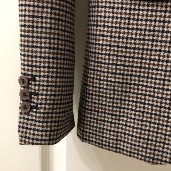 Brown checker blazer size 4 US. H&M brand in good condition - Picture 3 of 15